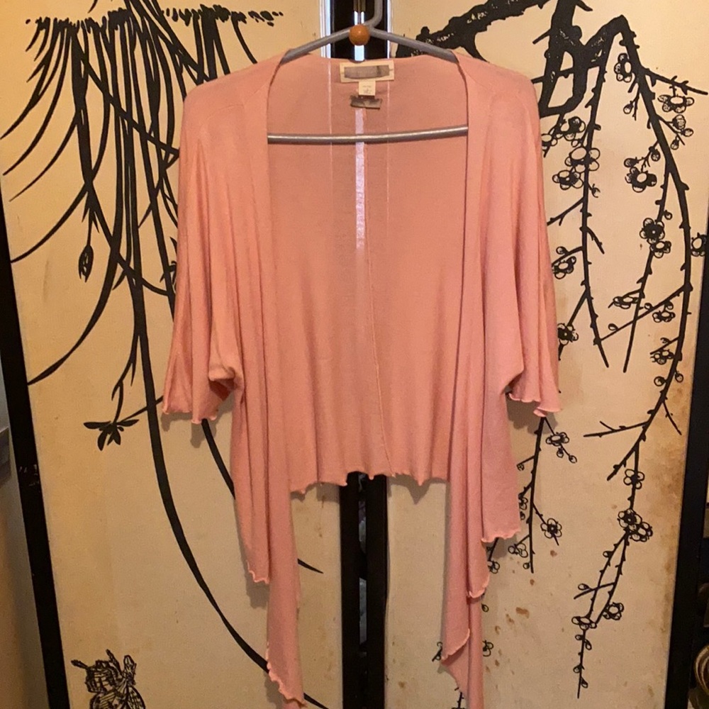 Victoria’s Secret Women’s Blush Pink Open-Front Shrug Drape Knit Cardigan